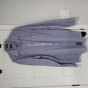 Alexander Lloyd Gingham Plaid Menswear Dress Shirt, Size 19 8 Neck Tall